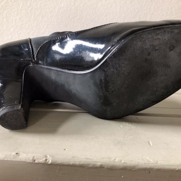 H&M Divided Oxford Heels Lace-up Black Patent - Picture 7 of 8